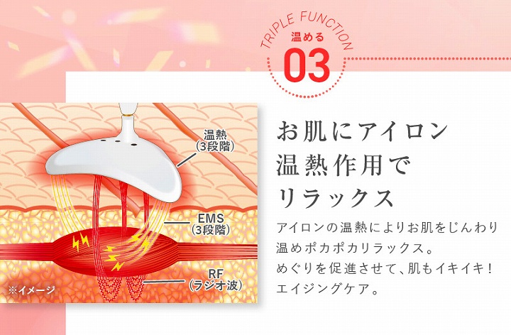 お肌にアイロン　温熱作用でリラックス
