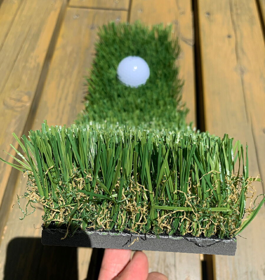 パターマット工房 深ラフ芝 ゴルフ練習マット お試しサイズ 9.5cm×40cm
