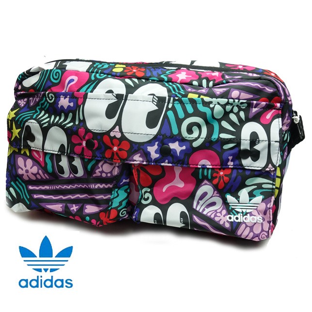 アディダス オリジナルス レディース ウエストバッグ 総柄 WAIST BAG TREFOIL adidas Originals DW6720