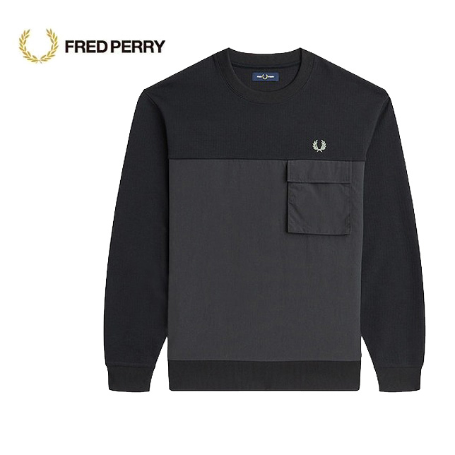 Ĺ긩ݻĮ եåɥڥ꡼ åץȥå&ߥååȥ FRED PERRY M6634 ǥ󥹥å Ripstop And Taslon Mix Sweatshirt ȥɥ 쥯ȥå Ź