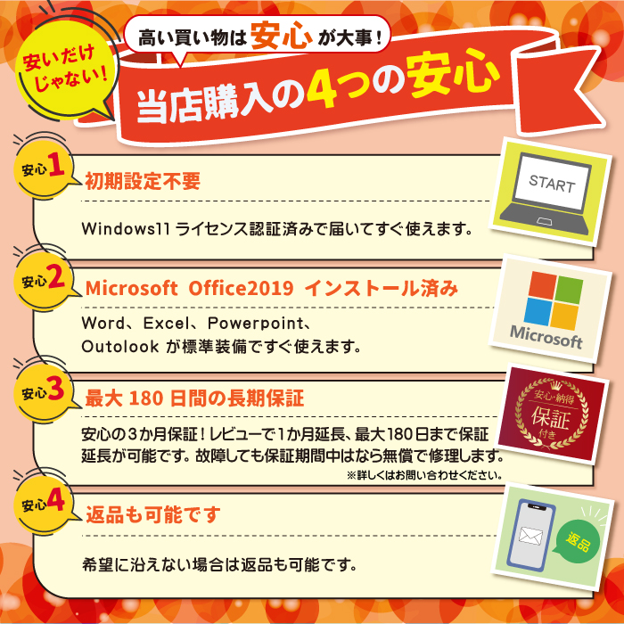 ノートパソコン Windows11 Microsoft Office付 新品SSD 256GB メモリ 8GB 第6世代 CPU Corei3 15型 USB 無線LAN NEC 富士通 東芝 等 搭載 安い オフィス付き｜project-a｜02