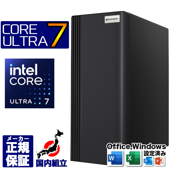 Microsoft Office t fXNgbv PC Vi p\R Core Ultra 7 15 i7   16GB SSD 500GB Windows11 ȃXy[X^ {̂̂  