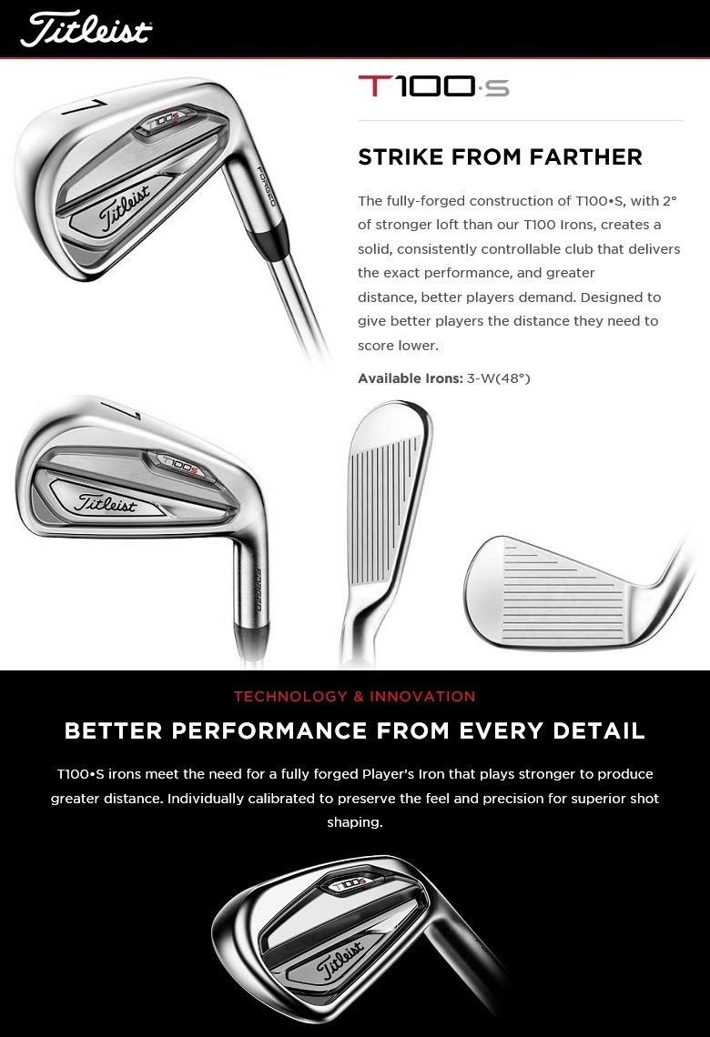 Titleist 在庫あり！【単品アイアン】Titleist T100・S Iron