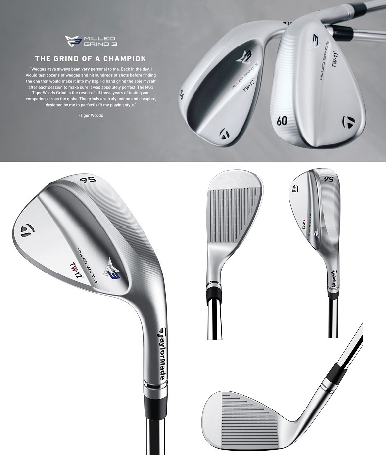 TaylorMade Milled Grind 3 Tiger Woods Grind Wedge テーラーメイド ミルド グラインド 3  タイガーウッズ グラインド ウェッジ