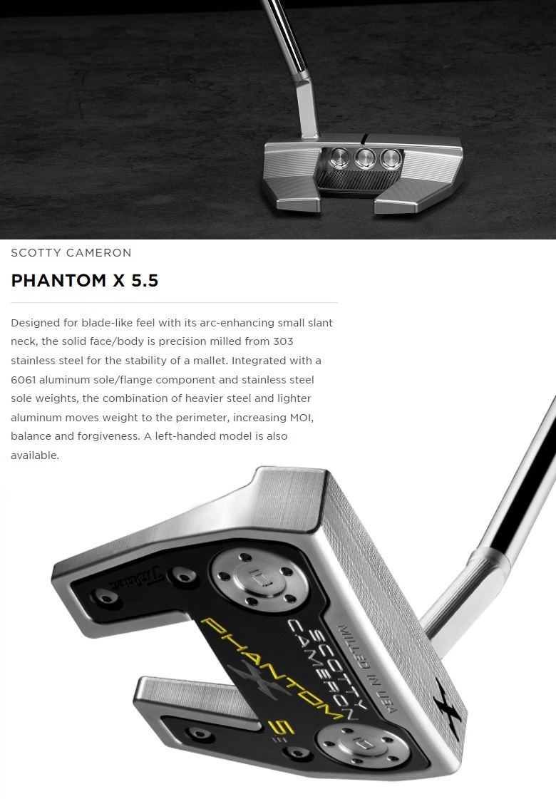 Scotty Cameron - スコッティキャメロン　ファントムX5.5　2021年モデル　34インチ Buy Titleist 2021 Scotty Cameron Phantom X 5 Putter | Golf