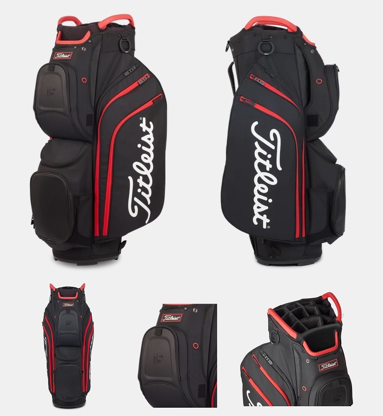 Titleist ゴルフバッグ ブラック フードカバー付き タイトリスト キャディバッグ フード titleist（キャディバッグ