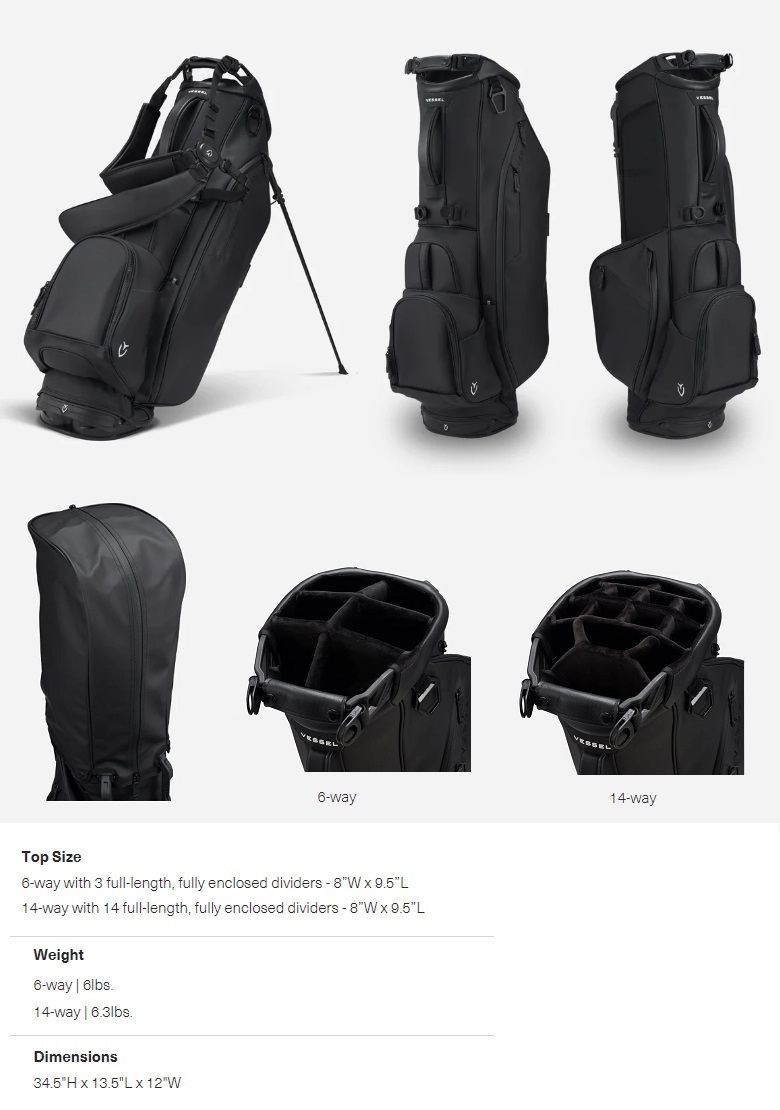 在庫あり！VESSEL Player III Black Stand Bag ベゼル プレーヤー 3