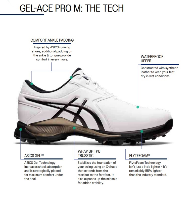 Asics Gel-Ace Pro M Golf Shoes アシックス ゲルエース プロ M ゴルフ