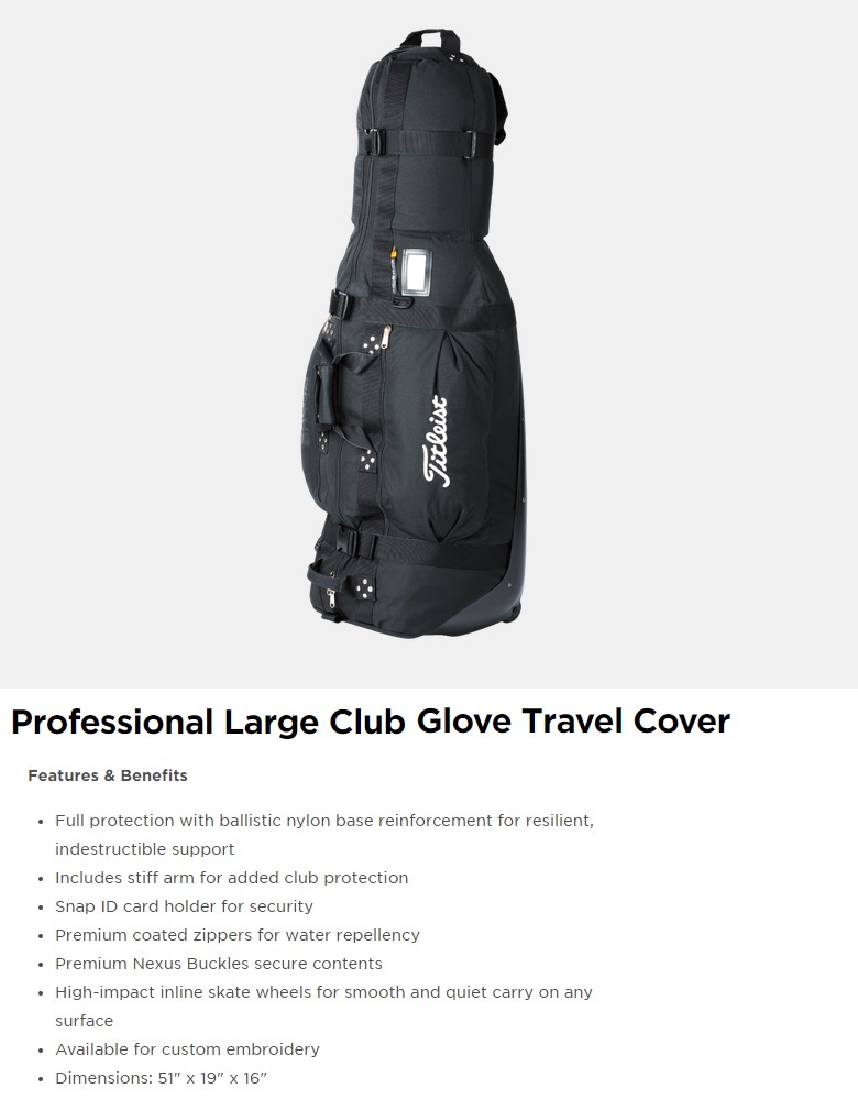 Titleist Professional Large Club Glove Travel Cover タイトリスト