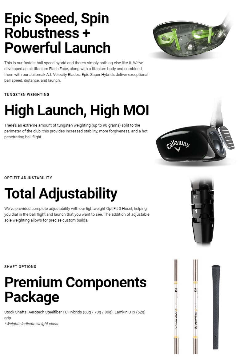 Callaway (訳あり商品！)Callaway Epic Super Hybrid 2H(16