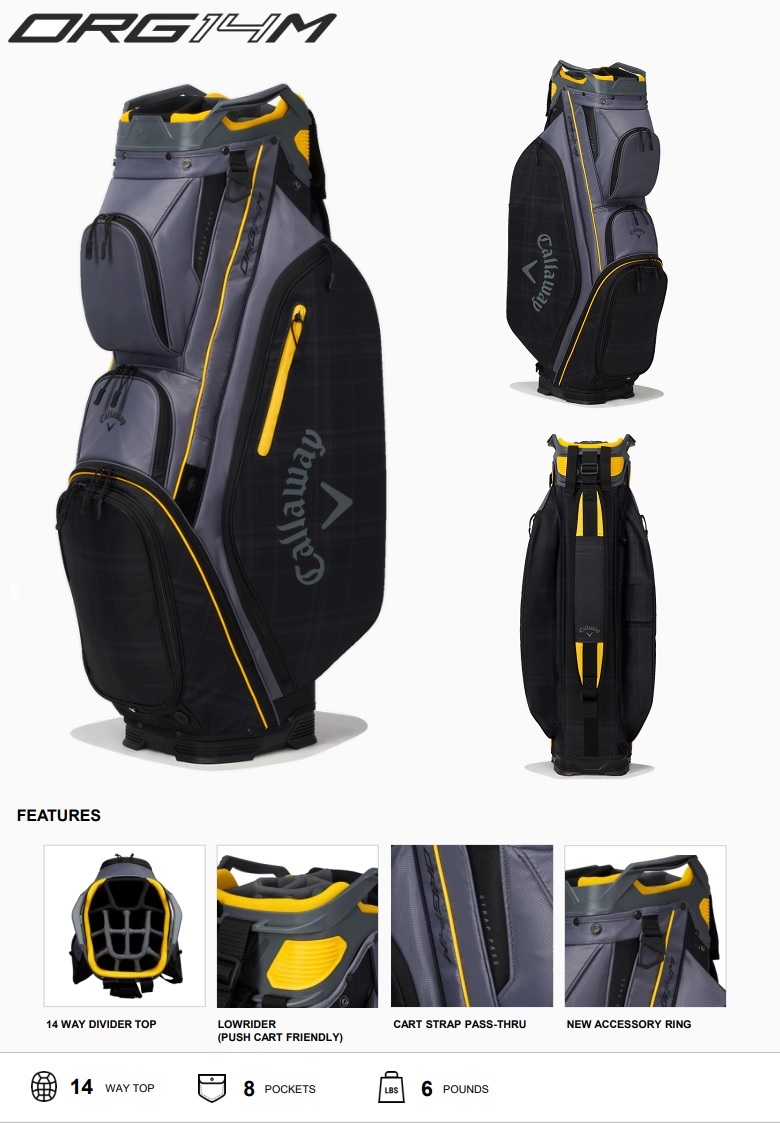 Callaway 2023 ORG 14 Mini Cart Bag キャロウェイ 2023 ORG 14 ミニ