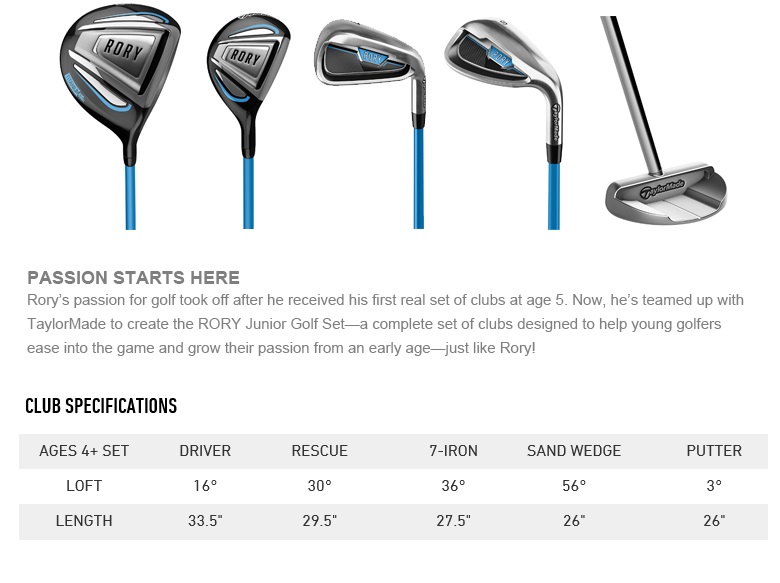 TaylorMade 即納可！(レフティモデル)TaylorMade Rory 4+ Blue Kids