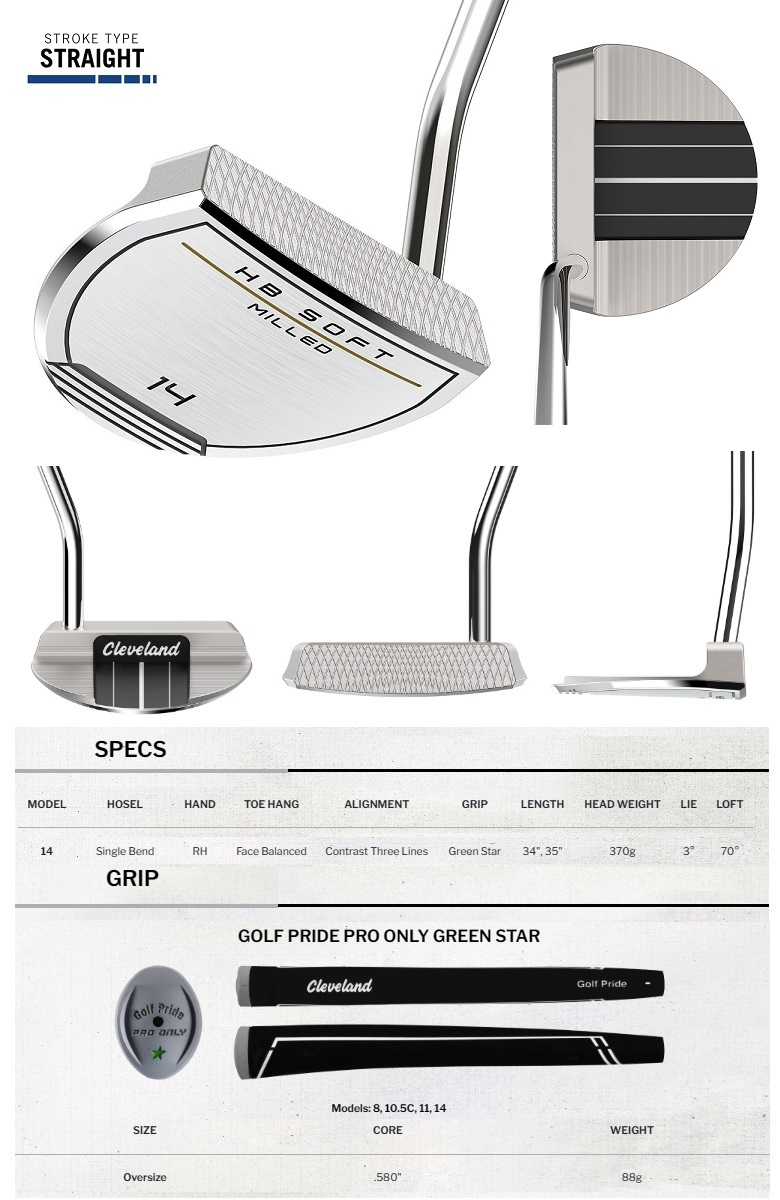 Cleveland Golf HB Soft Milled 14 Putter クリーブランド