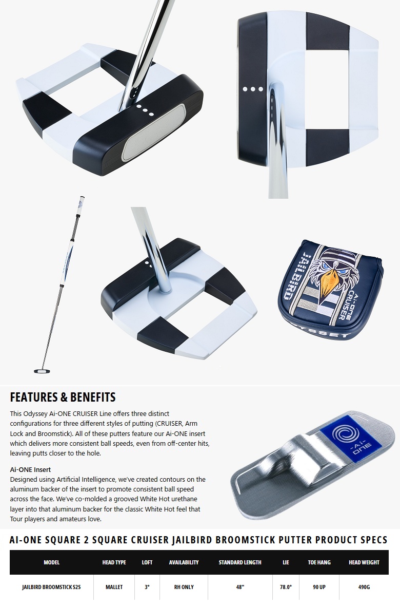 ODYSSEY（キャロウェイゴルフ） 即納可！Odyssey Square 2 Jailbird