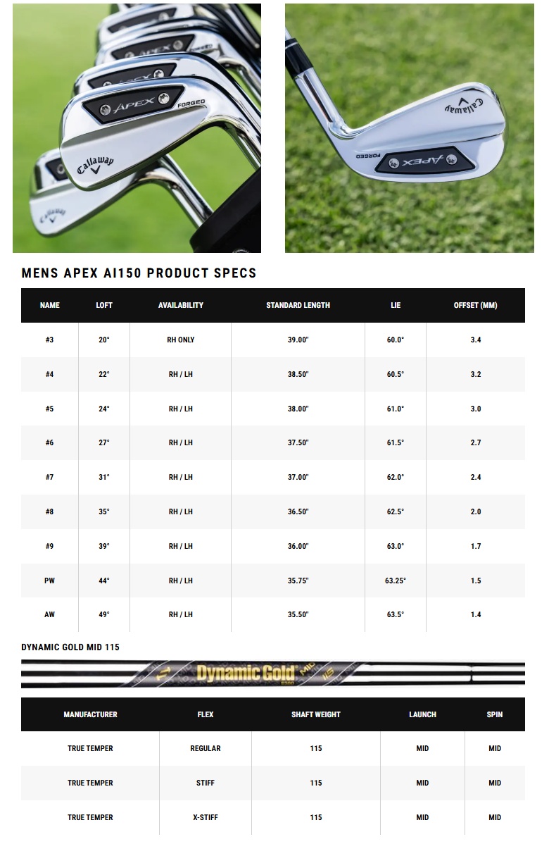 Callaway Apex Ai150 Iron キャロウェイ エイペックス Ai 150