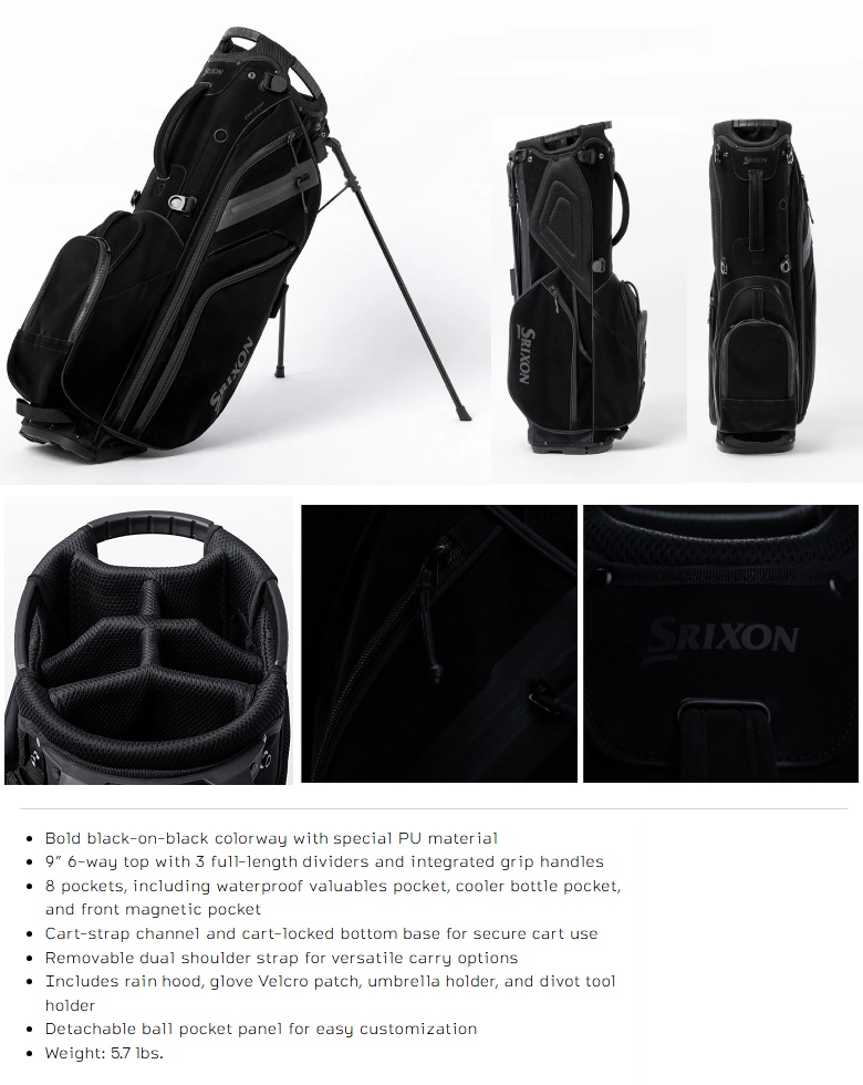 SRIXON Srixon Blackout Collection S3 Stand Bag スリクソン ブラック