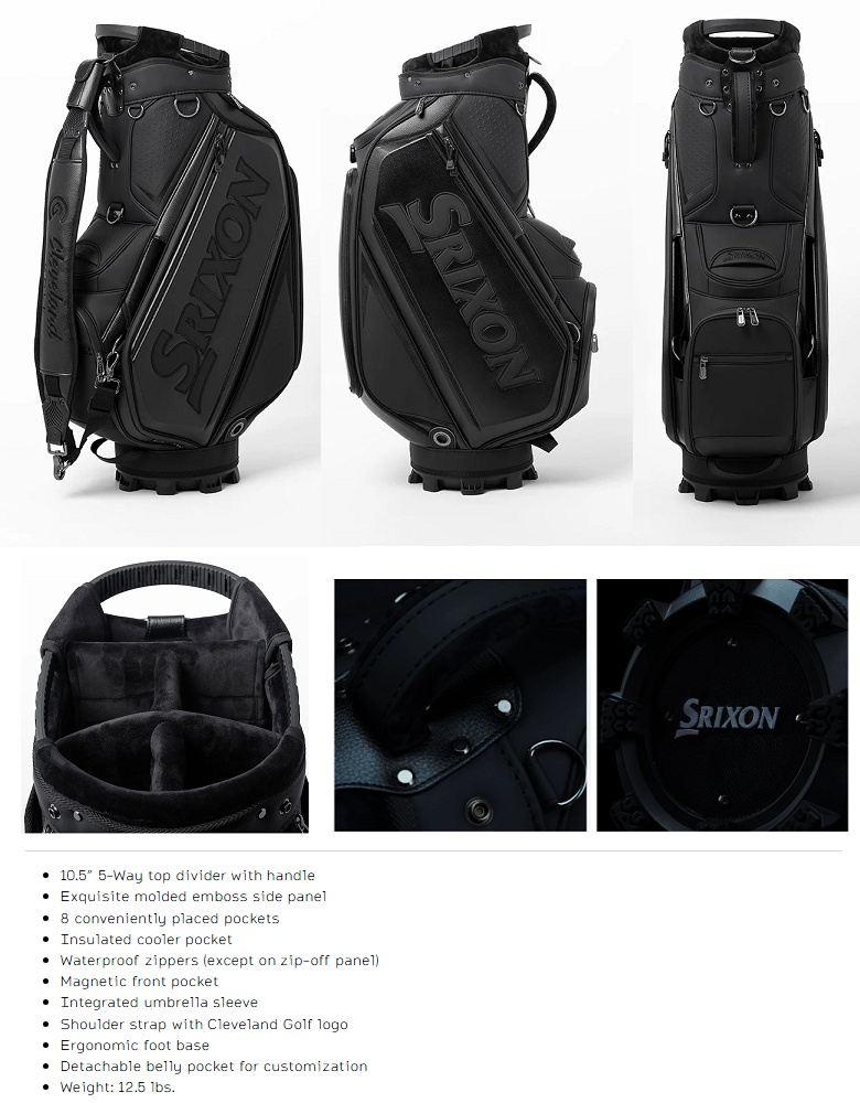 Srixon スタンドバッグ ブラック・迷彩 Srixon Golf Limited Edition Blackout Staff Bag | RockBottomGolf.com
