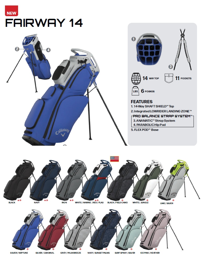 Callaway（キャロウェイ） Callaway 2026 Fairway 14 Stand Bag 2026