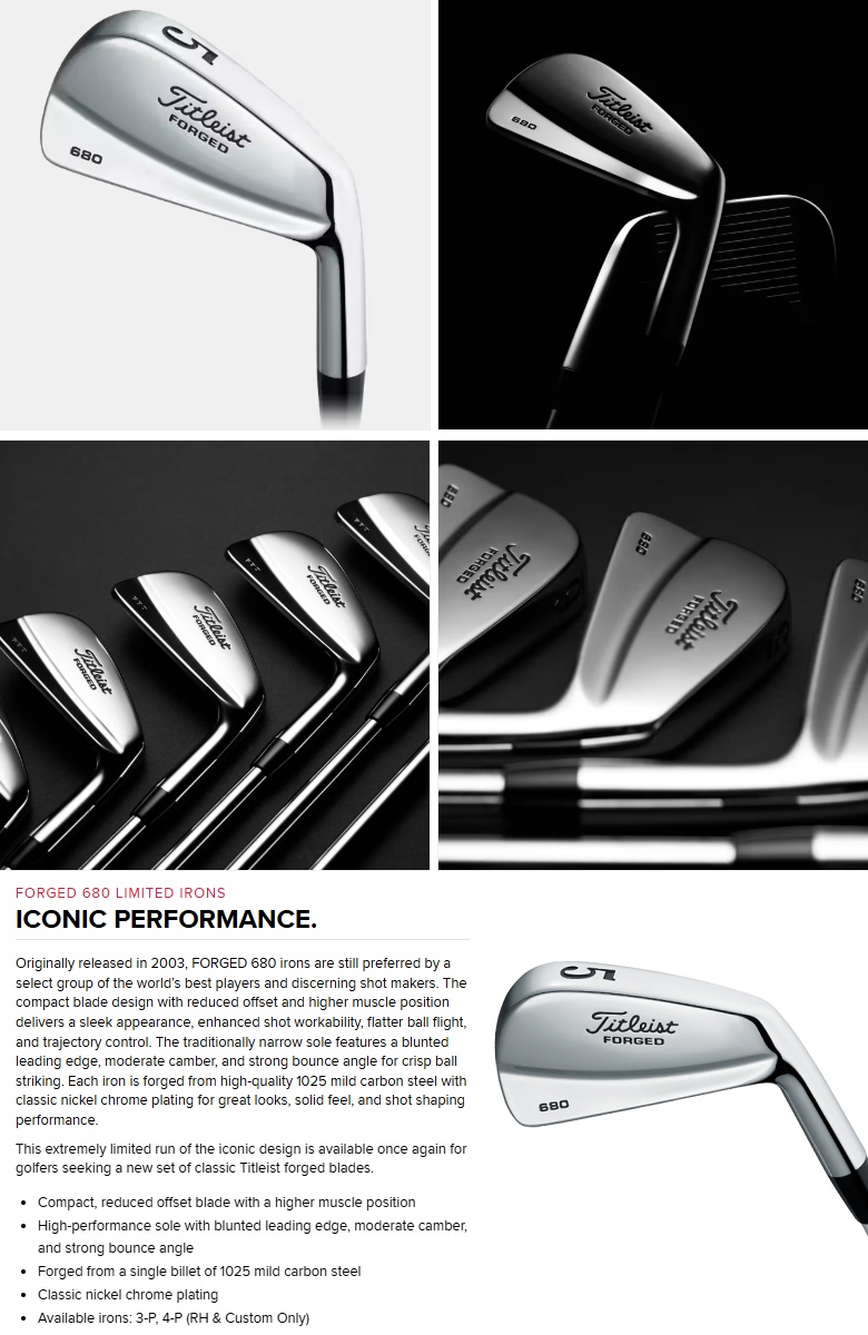 即納可！数量限定モデル！Titleist Limited Edition Forged 680 Iron