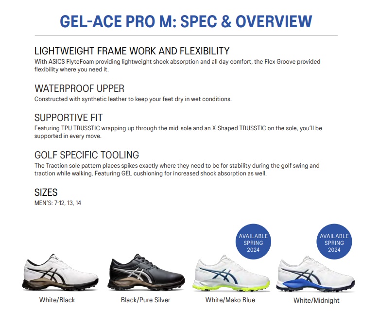ASICS（アシックス） Asics Gel-Ace Pro M Golf Shoes ゲルエース プロ
