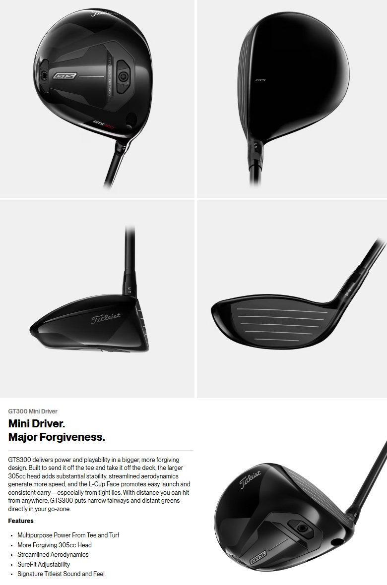Titleist（タイトリスト） Titleist GTS300 Mini Driver GTS 300 ミニ