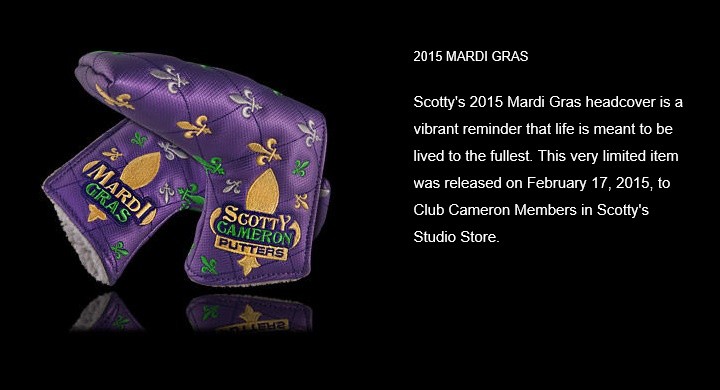 SCOTTY CAMERON Scotty・Cameron 2015 Mardi Gras Putter Cover
