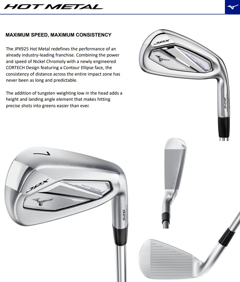 MIZUNO - ミズノ　mizuno JPX921 ホットメタル　左　レフティ Mizuno JPX925 Hot Metal Golf Iron Set, Left Hand - 7pc