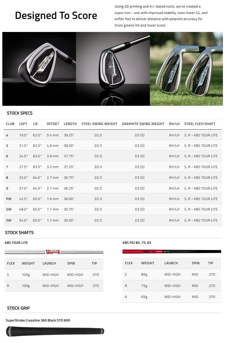 COBRA（コブラ） Cobra Golf 2026 King Iron コブラゴルフ 2026 キング