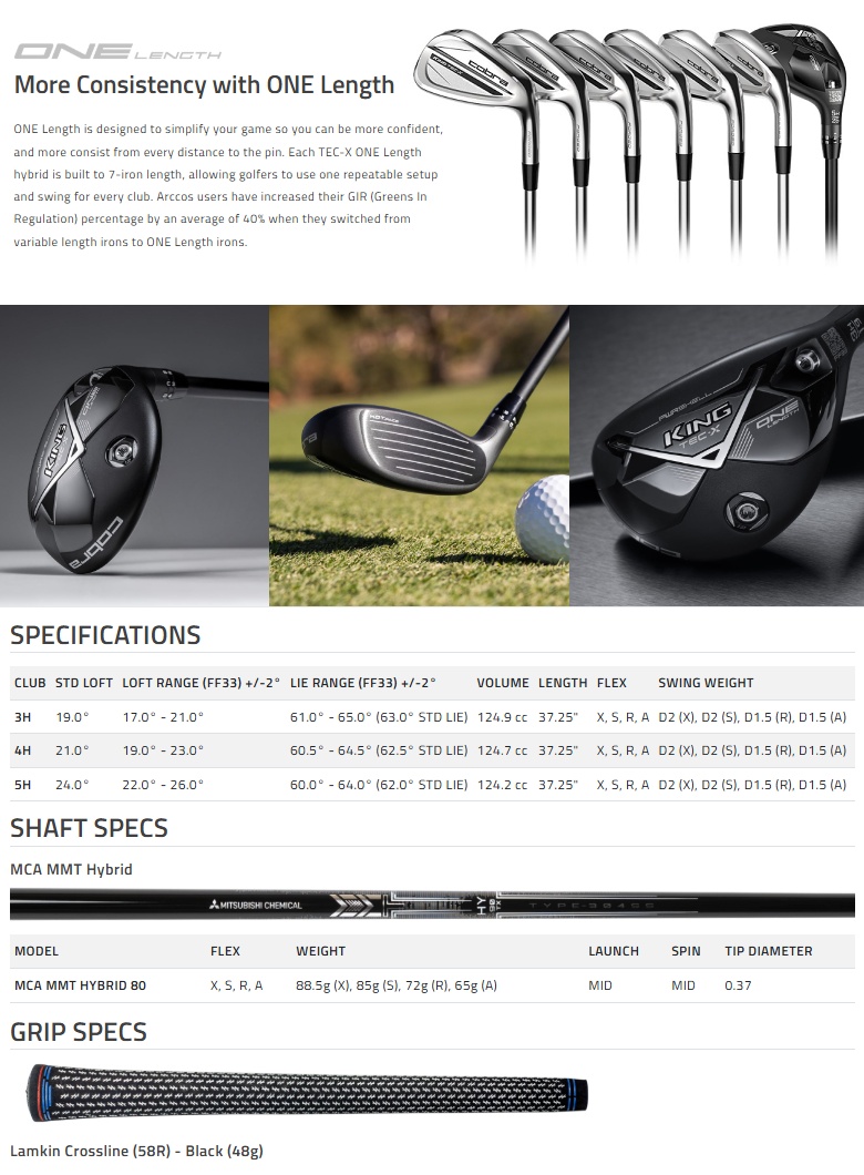 COBRA（コブラ） Cobra Golf King Tec-X One Length Hybrid コブラ