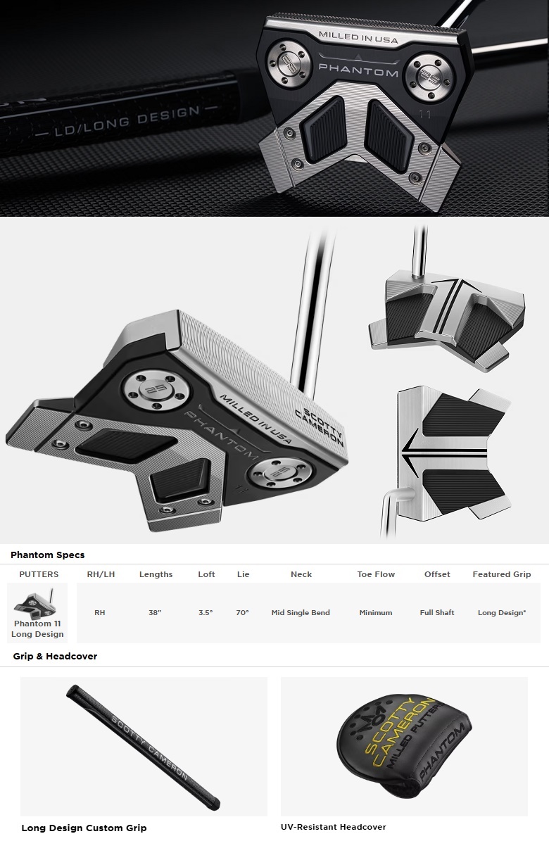 Scotty Cameron Phantom11 ロングデザインパター Long Design Phantom 11 - Scotty Cameron