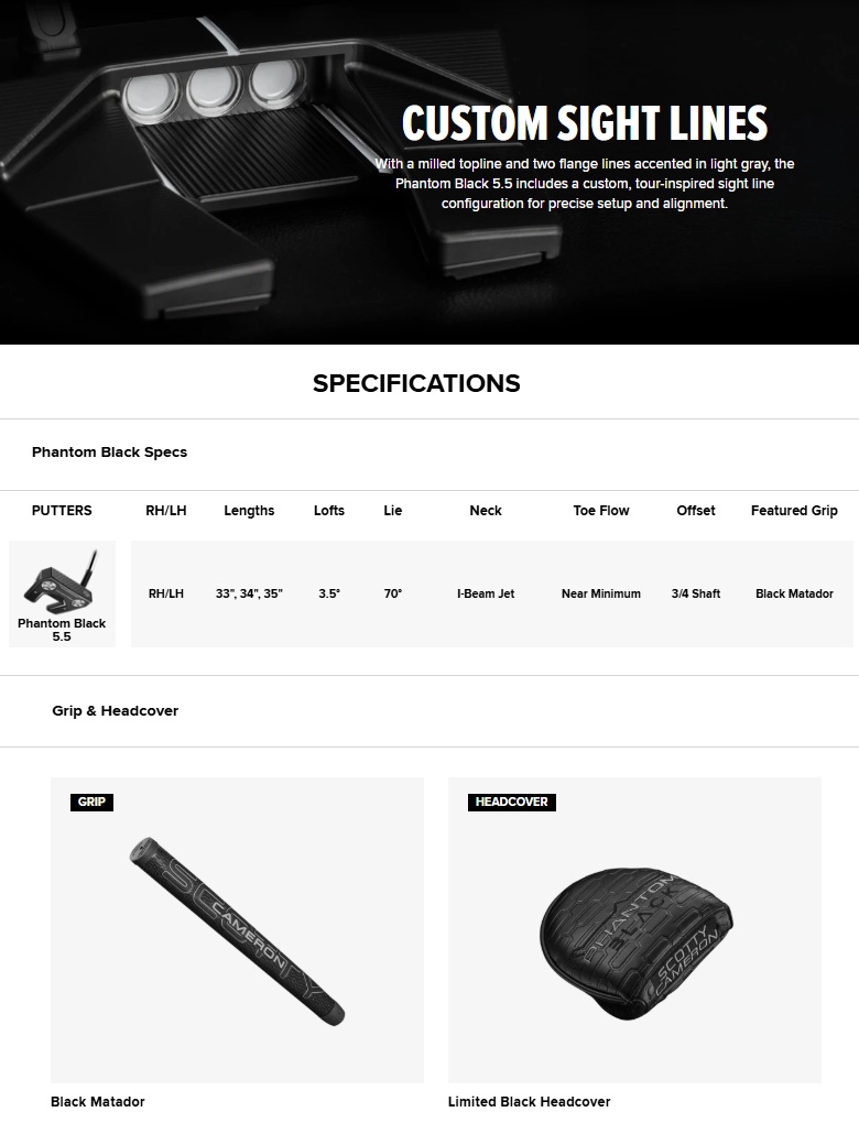 限定モデル！Scotty・Cameron Limited Edition Phantom Black 5.5