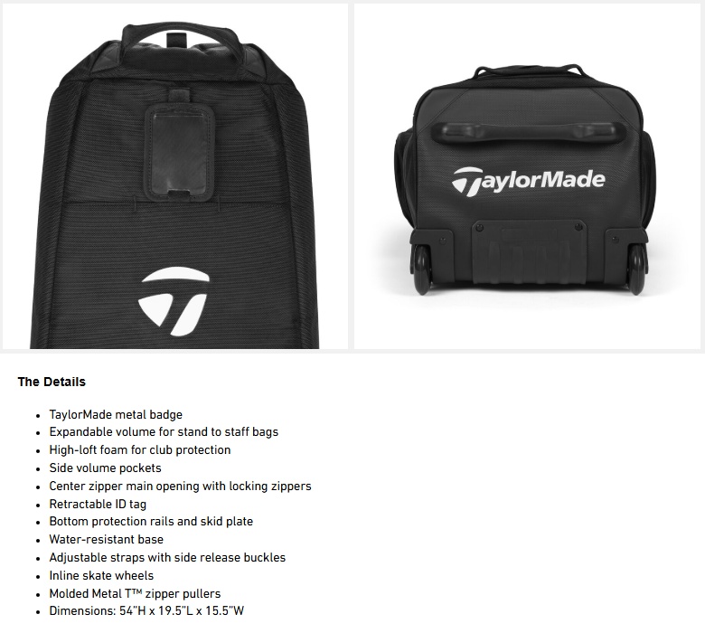 TaylorMade 2026 Players Expandable Travel Cover テーラーメイド