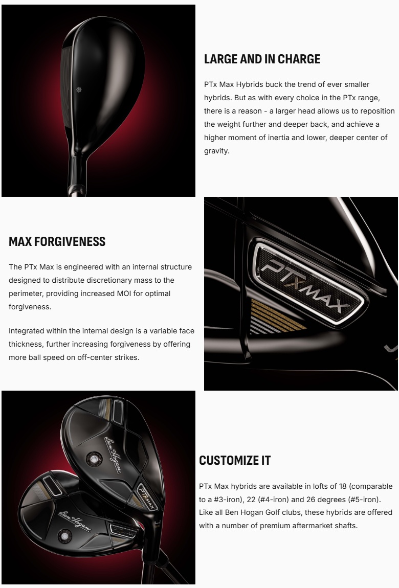 ベンホーガン Ben Hogan Golf PTx Max Hybrid ゴルフ PTX マックス