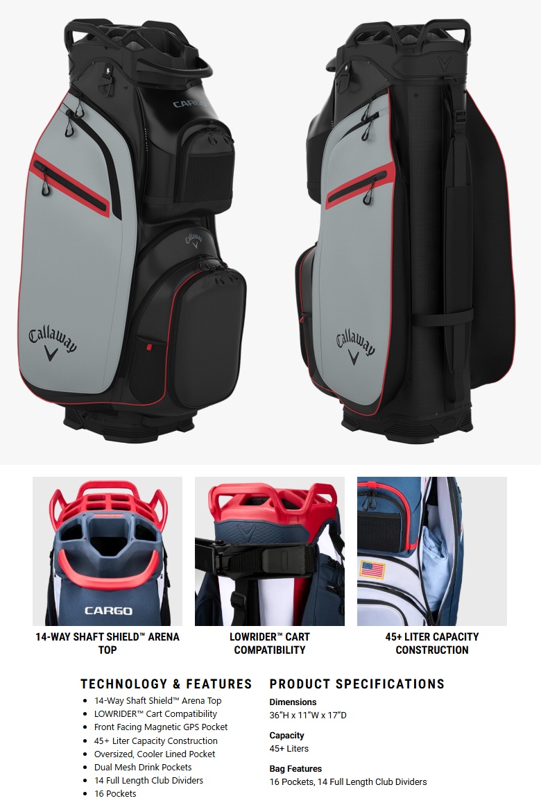 Callaway（キャロウェイ） Callaway Quantum CARGO Cart Bag 2026