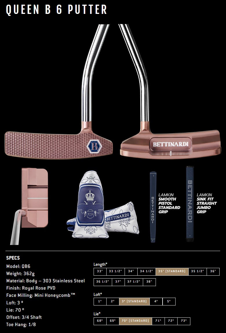 Bettinardi 2025 Queen B 6 Putter ベティナルディ クイーン B 6