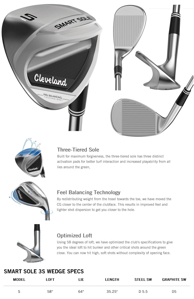 レフティモデル Cleveland Wedge 3 Smart スマートソール S 3 3 プロラインgolf クリーブランド S Sole S スマートソール ウェッジ