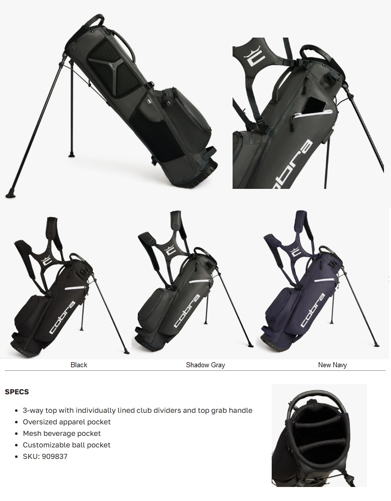 COBRA（コブラ） Cobra Golf Sport Carry Stand Golf Bag コブラゴルフ