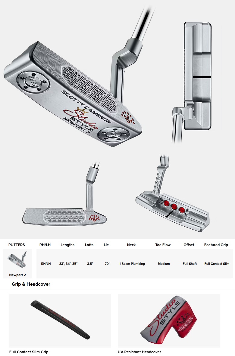 SCOTTY CAMERON Scotty・Cameron 2025 Studio Style Newport 2 Putter