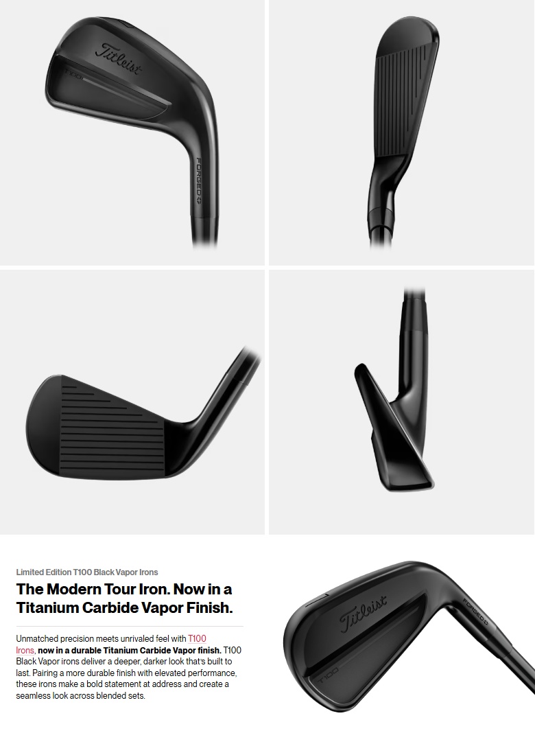 単品アイアン)Titleist Limited Edition T100 Black Vapor Iron