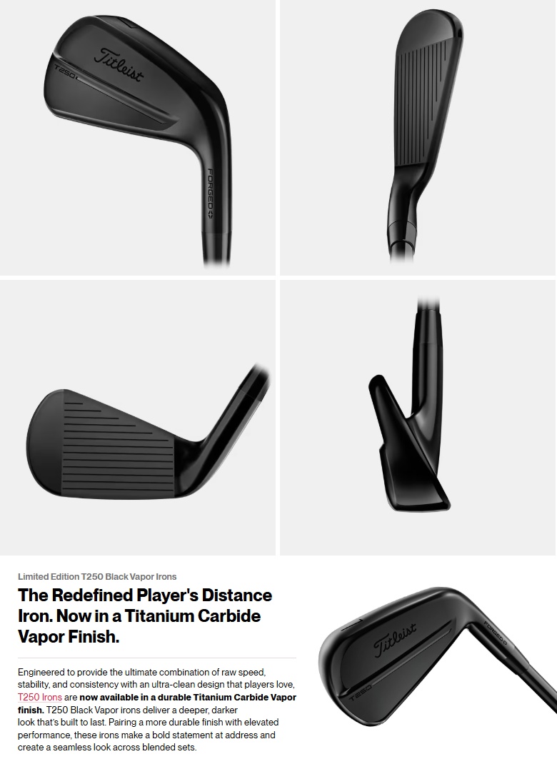Titleist Limited Edition T250 Black Vapor Iron タイトリスト