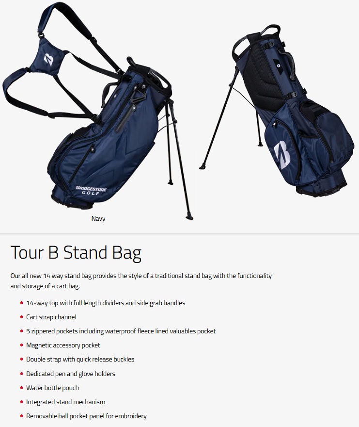 BRIDGESTONE（ブリヂストン） Bridgestone Golf Tour B Stand Bag US