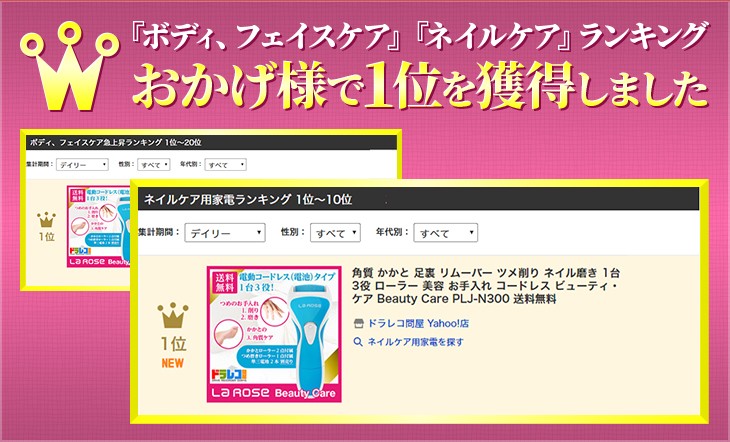 ビューティケア1位獲得
