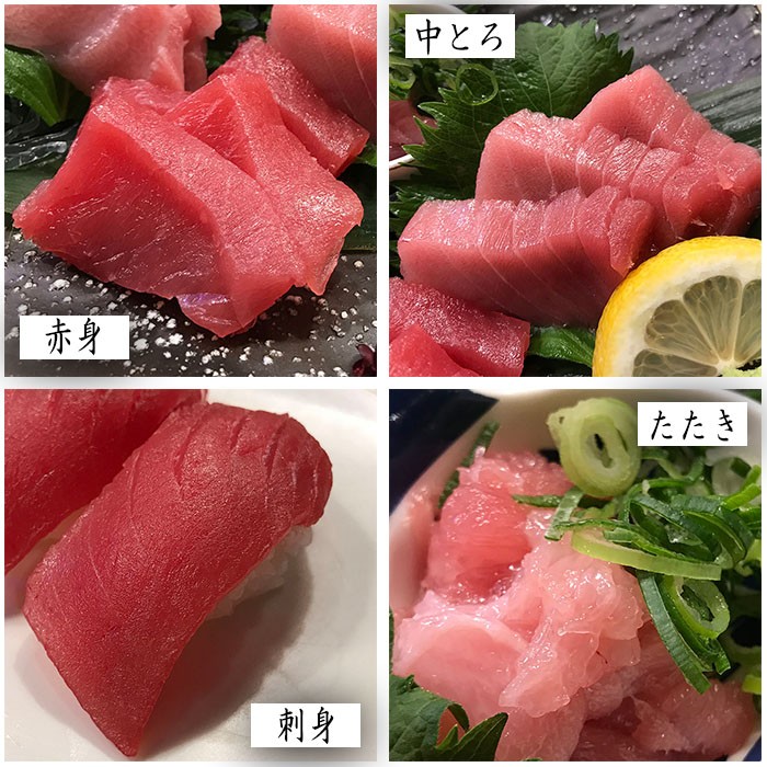 生・本マグロ 中トロ・赤身ブロック 約1kg 国産・養殖 （血合い・皮