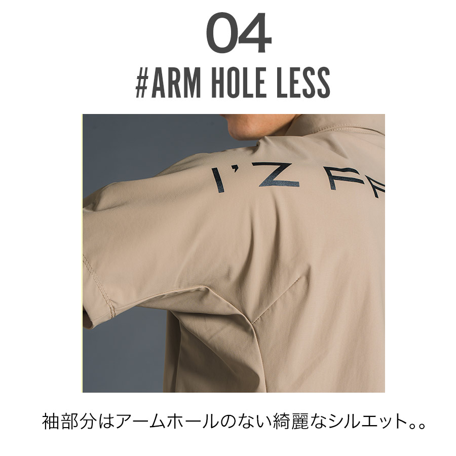 アイズフロンティア 超接触冷感ナイロンストレッチ半袖ジップポロ #045