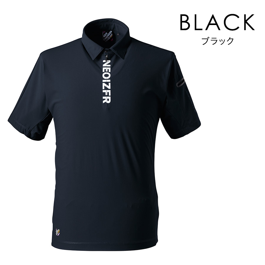 アイズフロンティア 超接触冷感ナイロンストレッチ半袖ジップポロ #045