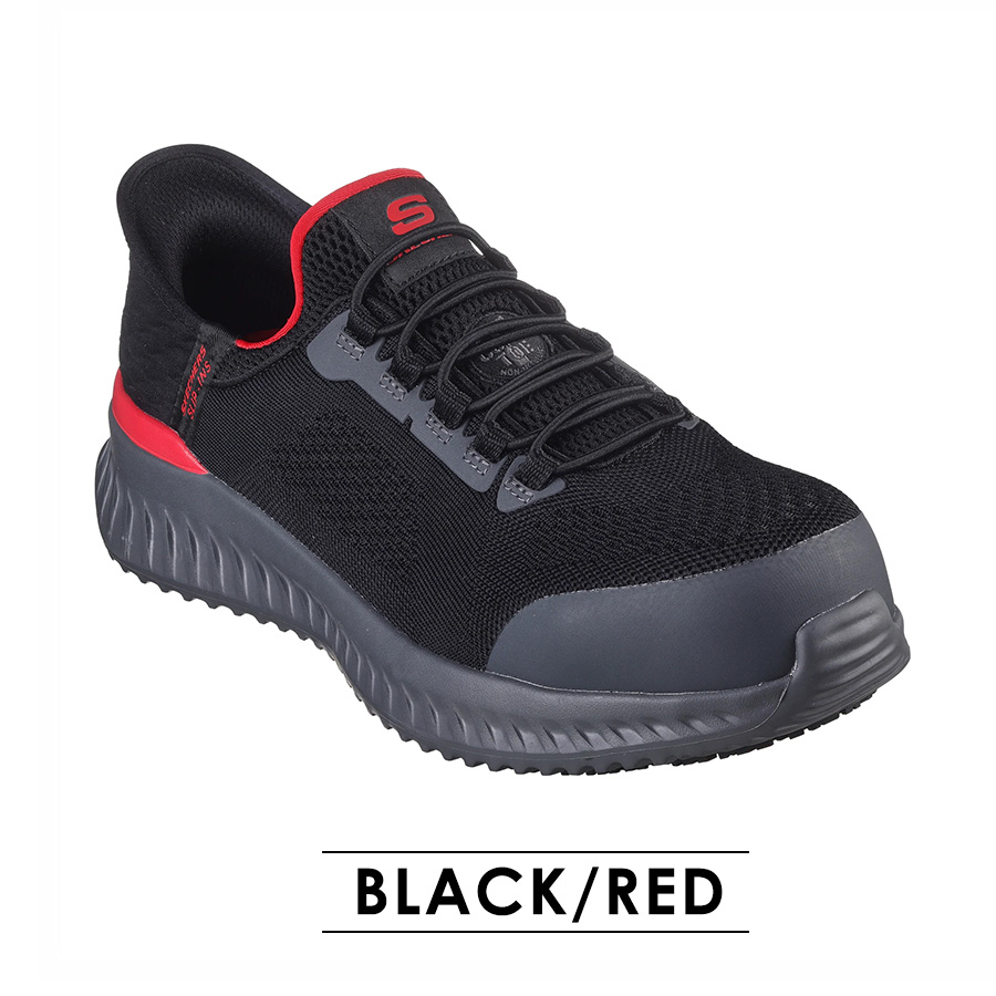 SKECHERS スリッピンズ ワーク CT 200206W ブラック/レッド SKECHERS（スケッチャーズ） スリップインズ ワーク ティリド