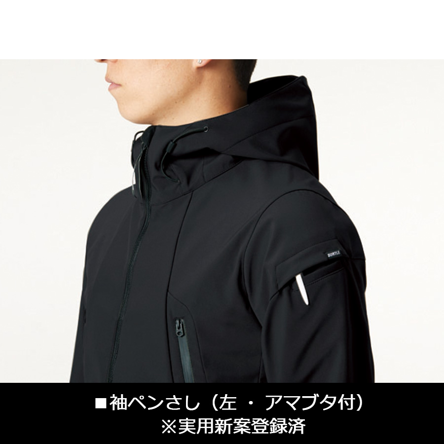 BURTLE（バートル） フーデッドジャケット 3190 防風 撥水 ストレッチ