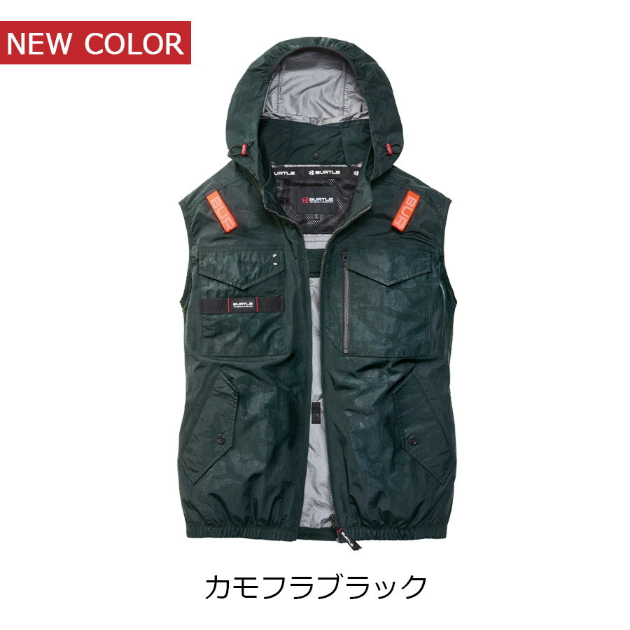 BURTLEwork wear空調服メンズL エアークラフト　タクティカルベスト BURTLE（バートル） 2026年モデル エアークラフト サイドファン