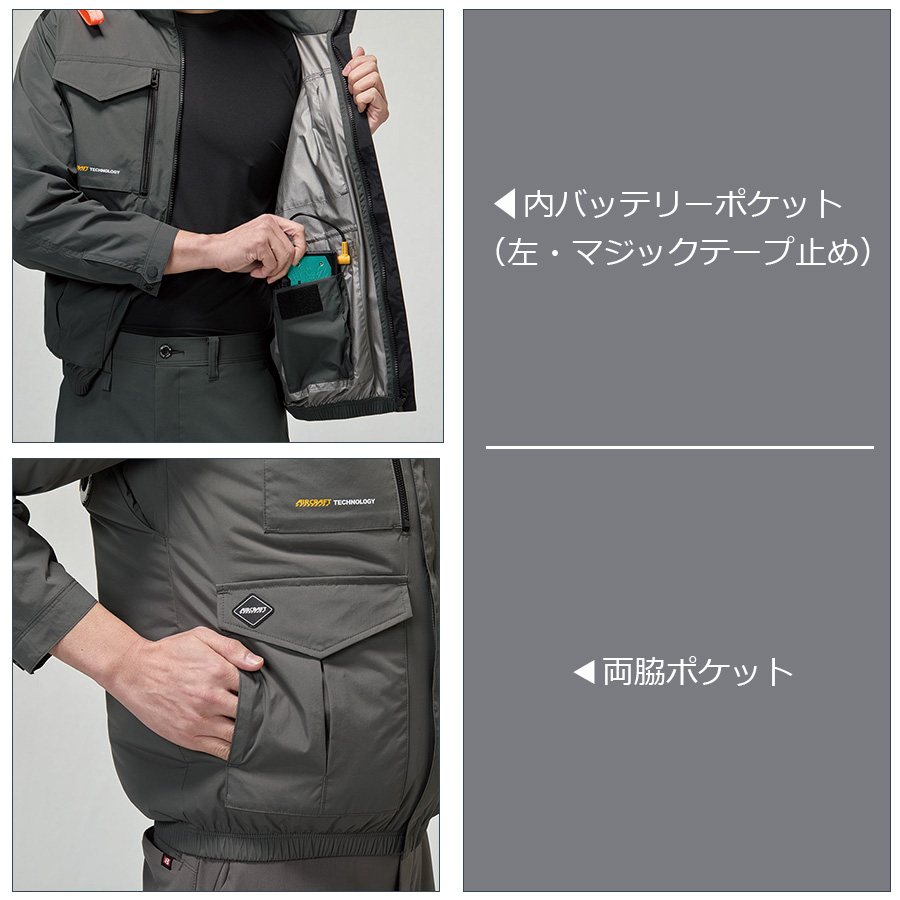 2026年モデル バートル エアークラフト 遮熱ハイバックファン半袖ブルゾン AC2106 メンズ 空調作業服 作業着 作業服 夏物 猛暑 ファン BURTLE 関連画像4