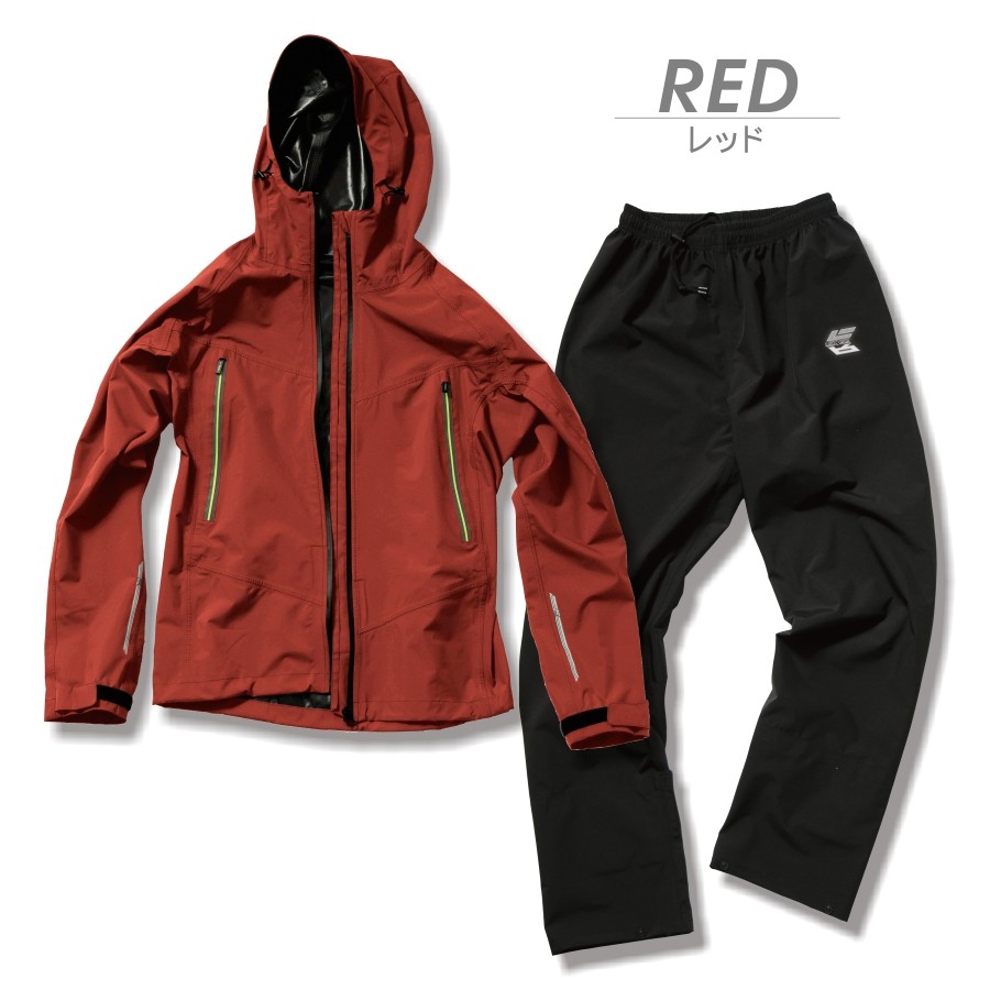 上下組 Makku マック 蓄光＆反射アークライトストレッチレインスーツ